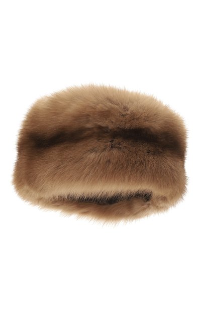 Меховая шапка из норки и соболя VICTORIA KUSENKOVA светло-коричневого цвета по цене 336600 руб., арт. 061913694455, фото 3 Меховая шапка из норки и соболя VICTORIA KUSENKOVA, арт. 061913694455, фото 3
