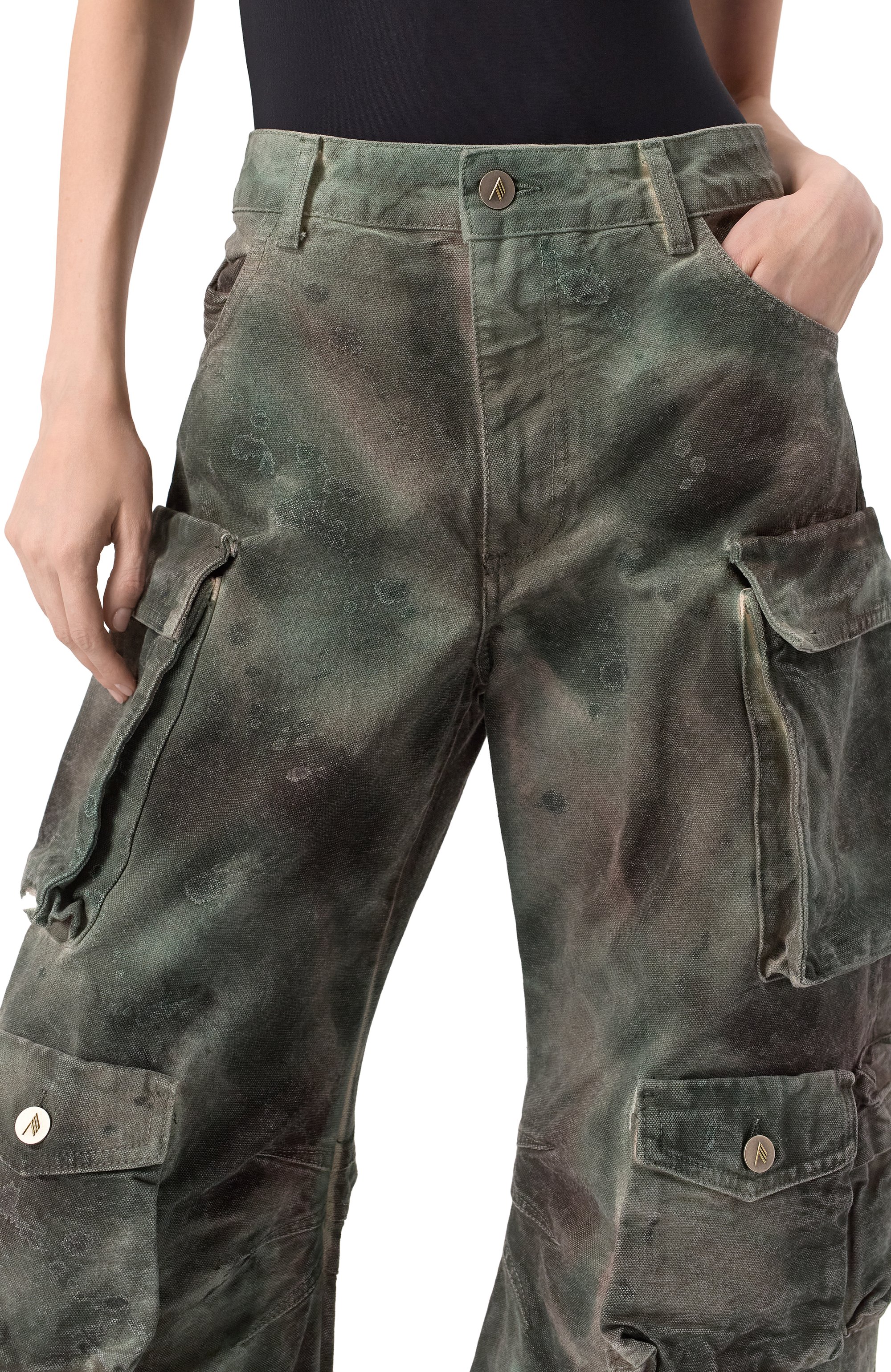 Хлопковые брюки-карго THE ATTICO, арт. 250WCP00084/DDD022AA, фото 5