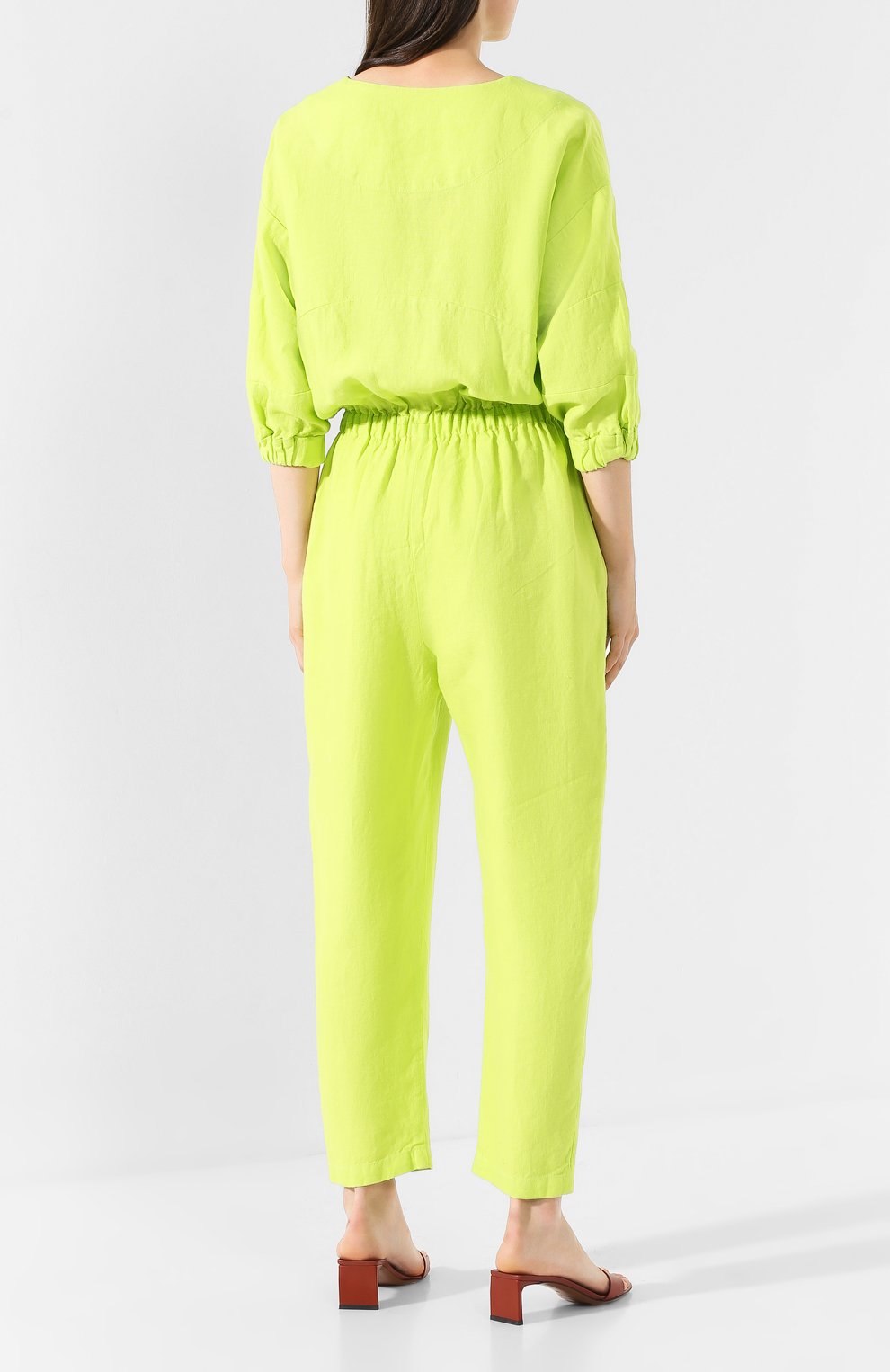 Льняной комбинезон RACHEL COMEY зеленого цвета по цене 39250 руб., арт. 193W-455-T1083 HEAVY LINEN, фото 4 Льняной комбинезон RACHEL COMEY, арт. 193W-455-T1083 HEAVY LINEN, фото 4