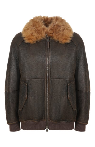 Женская бомбер из овчины BRUNELLO CUCINELLI, арт. MPMMA7564