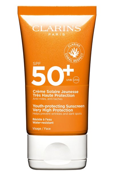 Женский солнцезащитный крем для лица против морщин spf 50+ creme solaire jeunesse (50ml) CLARINS, арт. 80104576