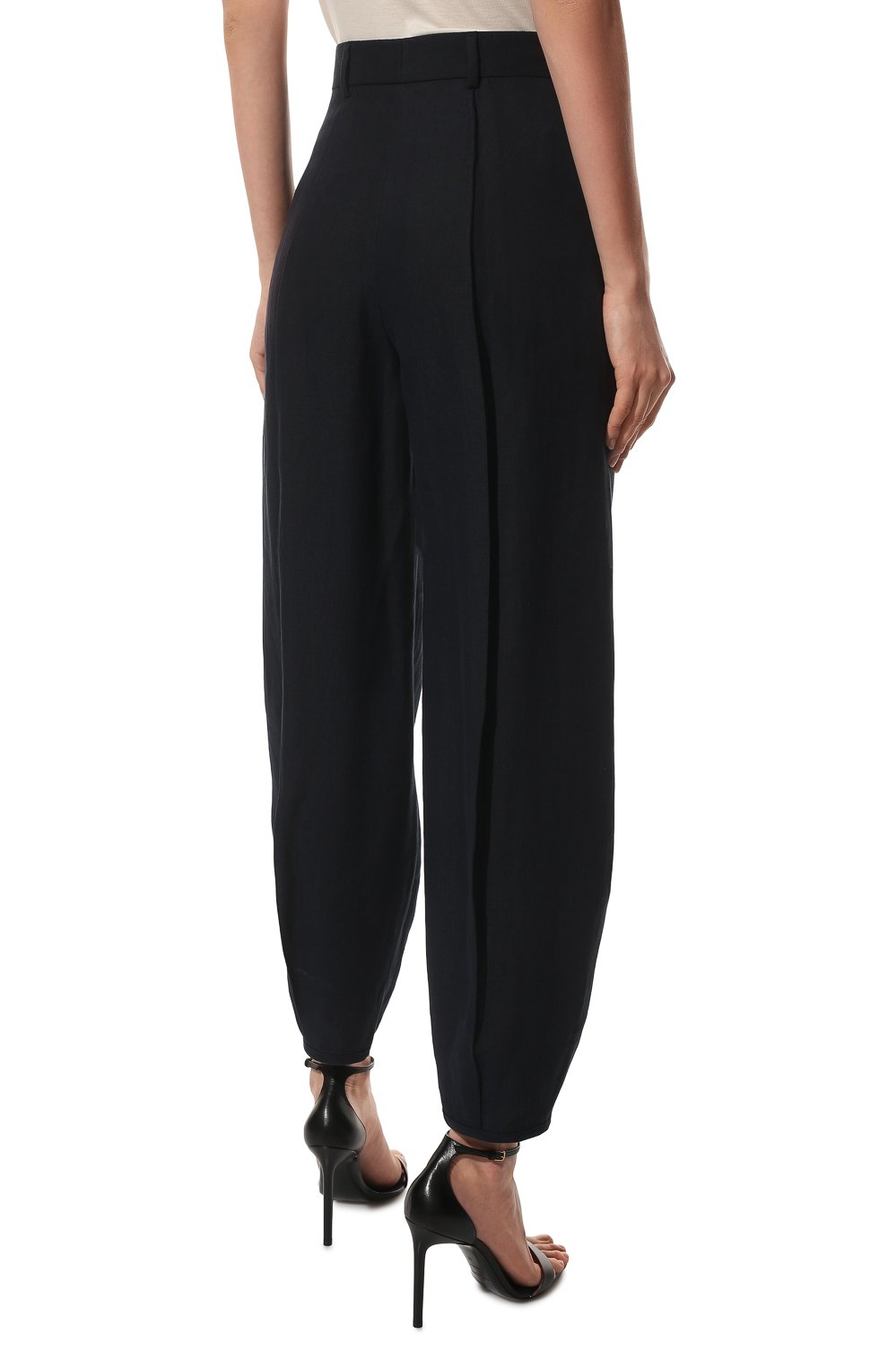 Льняные брюки GIORGIO ARMANI темно-синего цвета по цене 106500 руб., арт. 2SHPP0MV/T036J, фото 4 Льняные брюки GIORGIO ARMANI, арт. 2SHPP0MV/T036J, фото 4