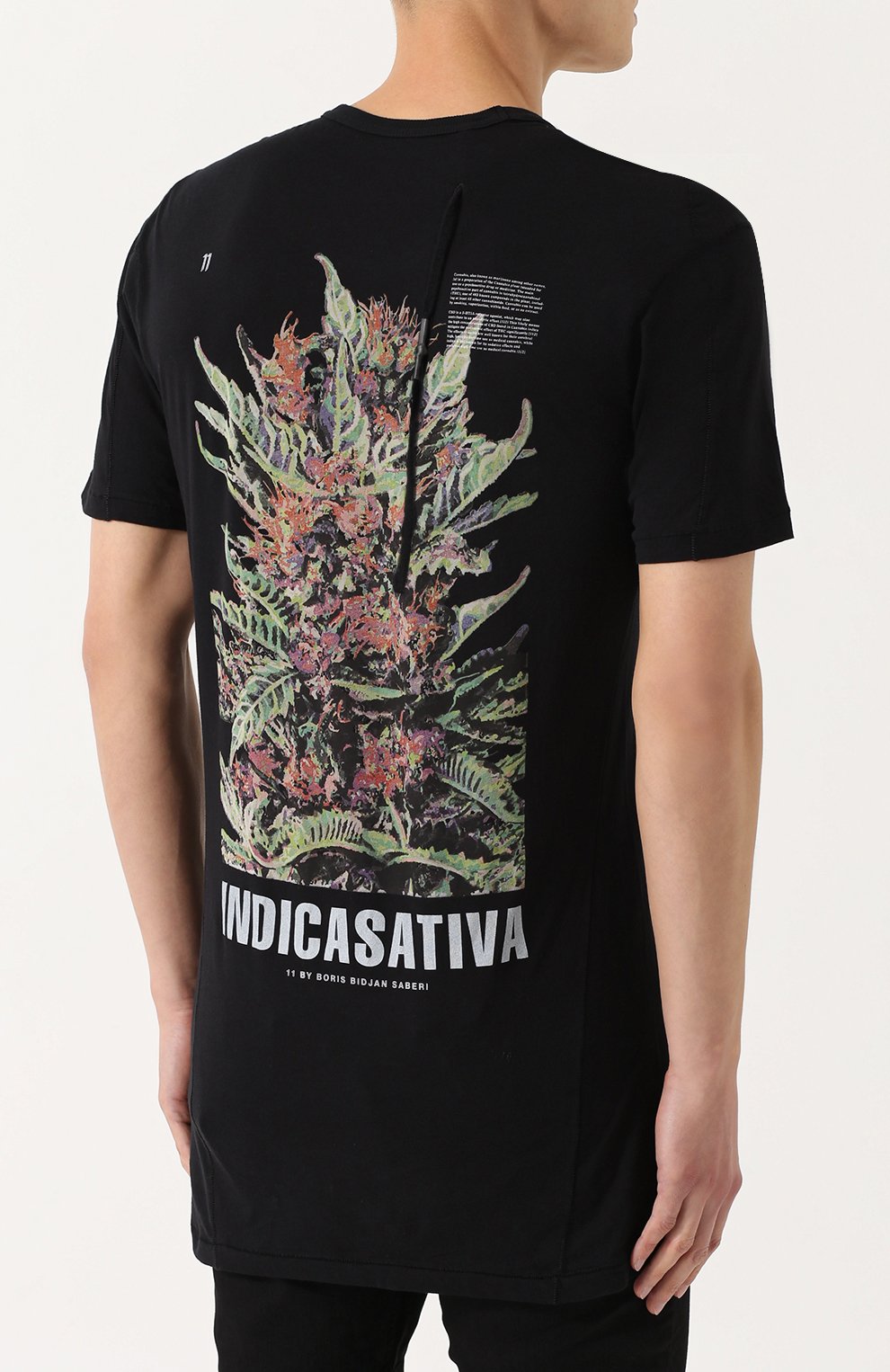 Удлиненная хлопковая футболка с вышивкой 11 BY BORIS BIDJAN SABERI, арт. TS3/F-1101/DRAG0N, фото 4