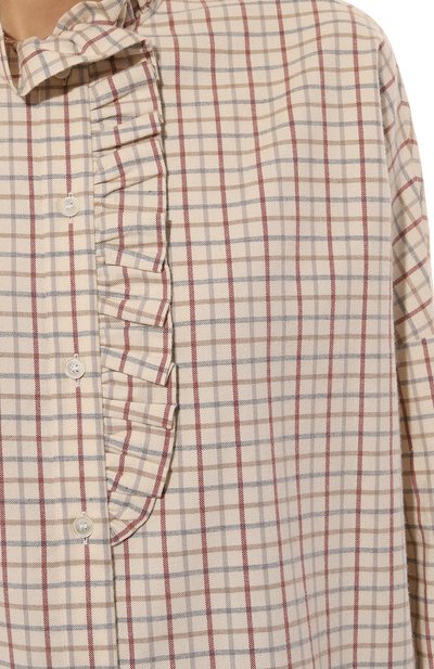 Рубашка из хлопка и кашемира ACADEMIA кремового цвета по цене 25400 руб., арт. GAIA/7361, фото 5 Рубашка из хлопка и кашемира ACADEMIA, арт. GAIA/7361, фото 5