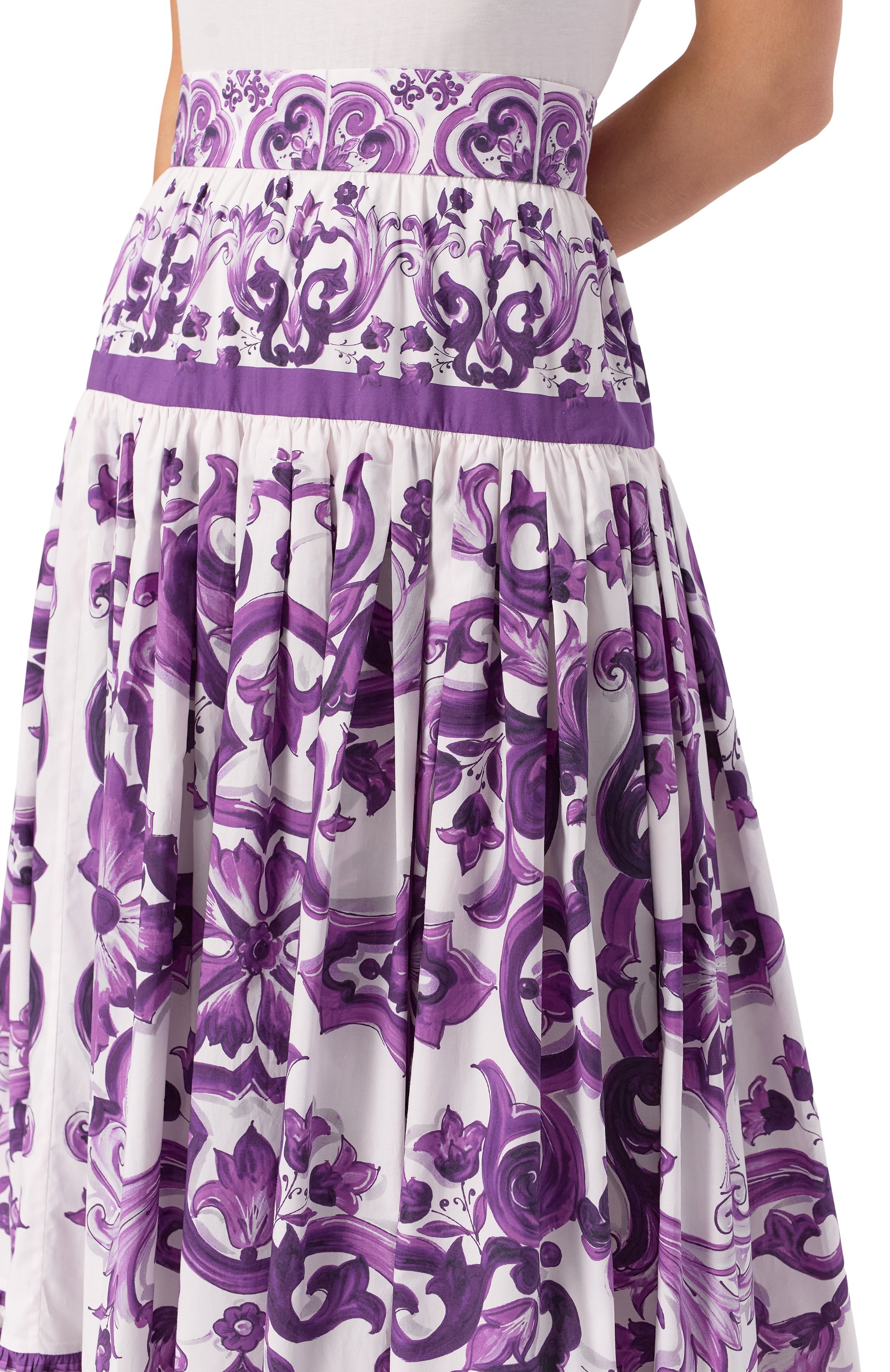 Хлопковая юбка DOLCE & GABBANA, арт. F4CX0T/HH5EW, фото 5