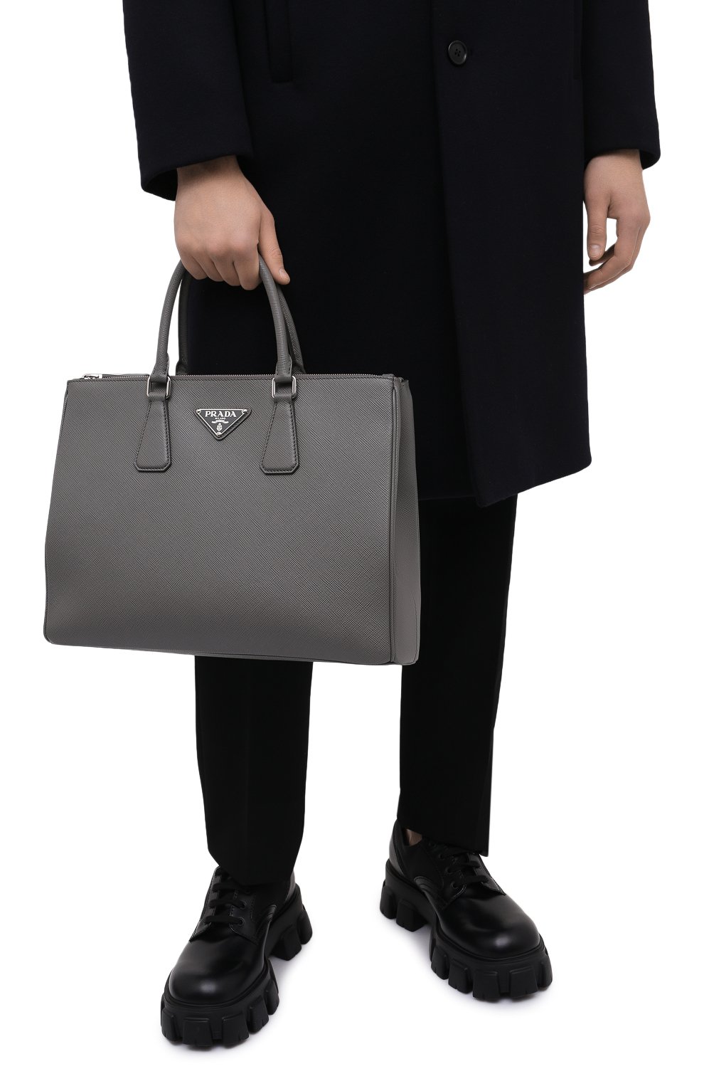 Кожаная сумка-тоут PRADA, арт. 2VG061-2FAD-F0K44-OOF, фото 2