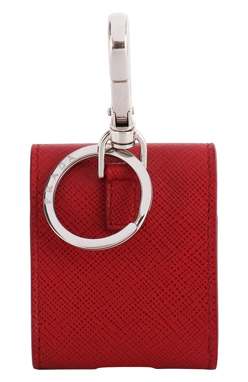 Кожаный чехол для airpods PRADA красного цвета по цене 44000 руб., арт. 2TT106-2AHF-F068Z, фото 2 Кожаный чехол для airpods PRADA, арт. 2TT106-2AHF-F068Z, фото 2