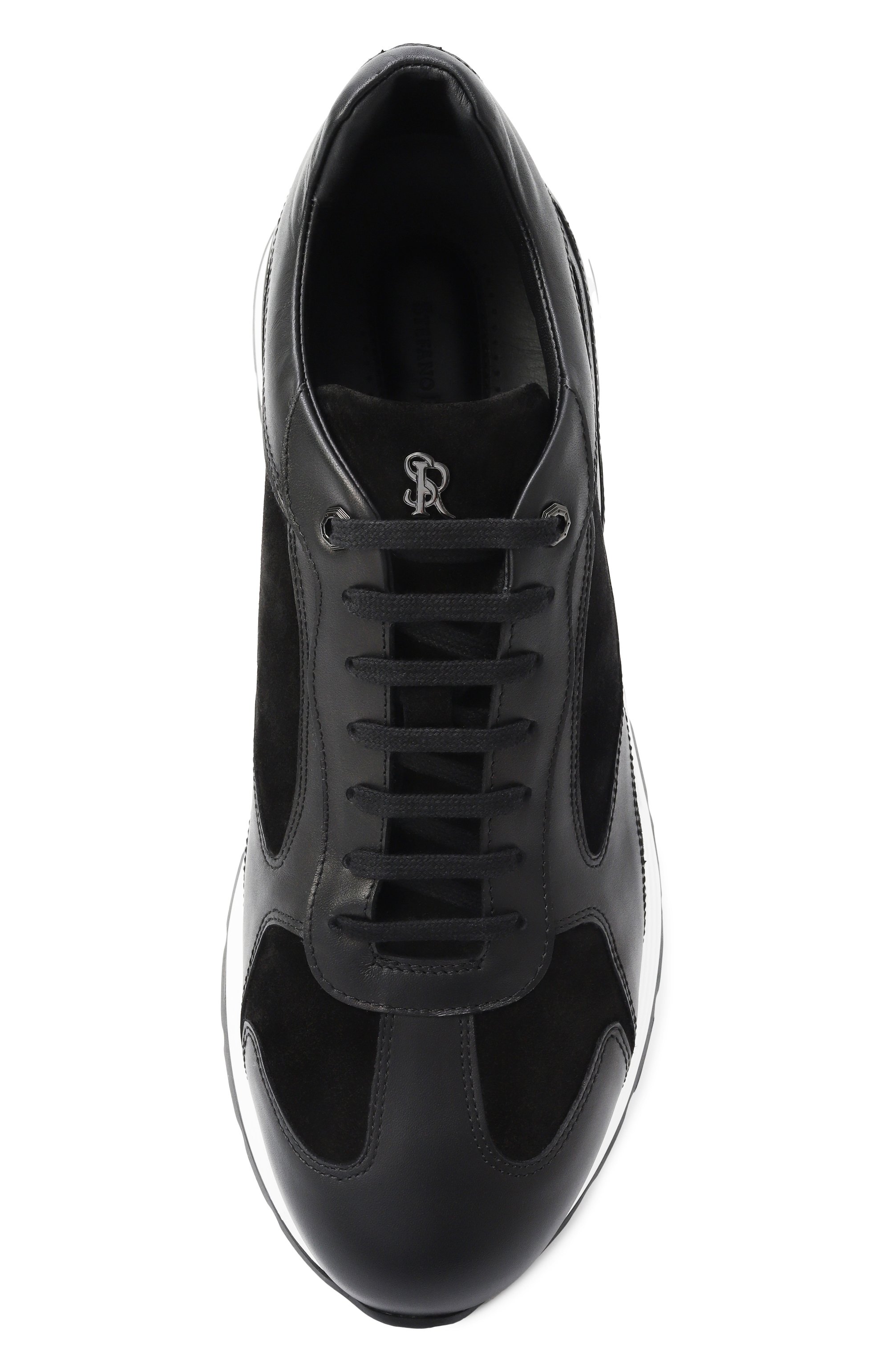 Кожаные кроссовки STEFANO RICCI черного цвета по цене 123000 руб., арт. UZ26EG6636/WYSDP, фото 6 Кожаные кроссовки STEFANO RICCI, арт. UZ26EG6636/WYSDP, фото 6