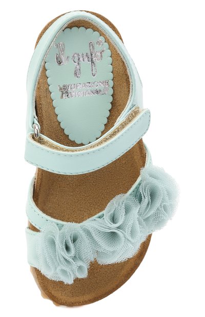 Кожаные сандалии IL GUFO голубого цвета по цене 19050 руб., арт. G539/VITELL0 NAPPAC0L0RS/23-26, фото 4 Кожаные сандалии IL GUFO, арт. G539/VITELL0 NAPPAC0L0RS/23-26, фото 4