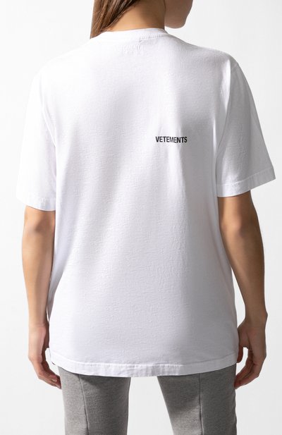 Хлопковая футболка VETEMENTS, арт. UAH21TR501 1600/W, фото 4