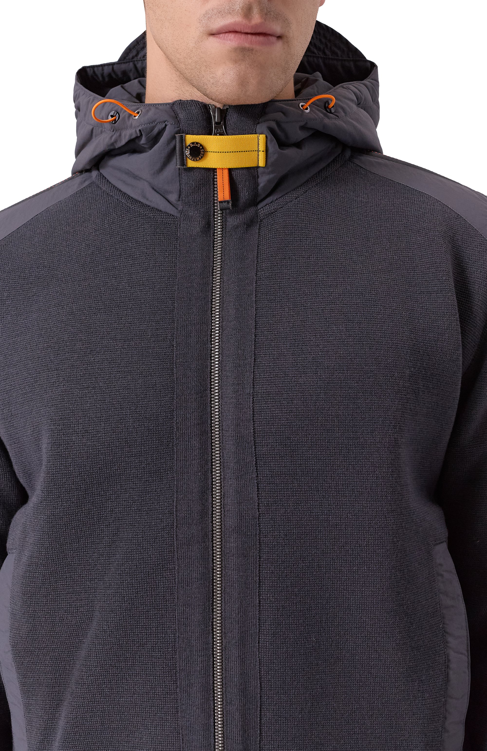 Шерстяной кардиган PARAJUMPERS темно-серого цвета по цене 61700 руб., арт. 25WMPMKNRK06, фото 5 Шерстяной кардиган PARAJUMPERS, арт. 25WMPMKNRK06, фото 5