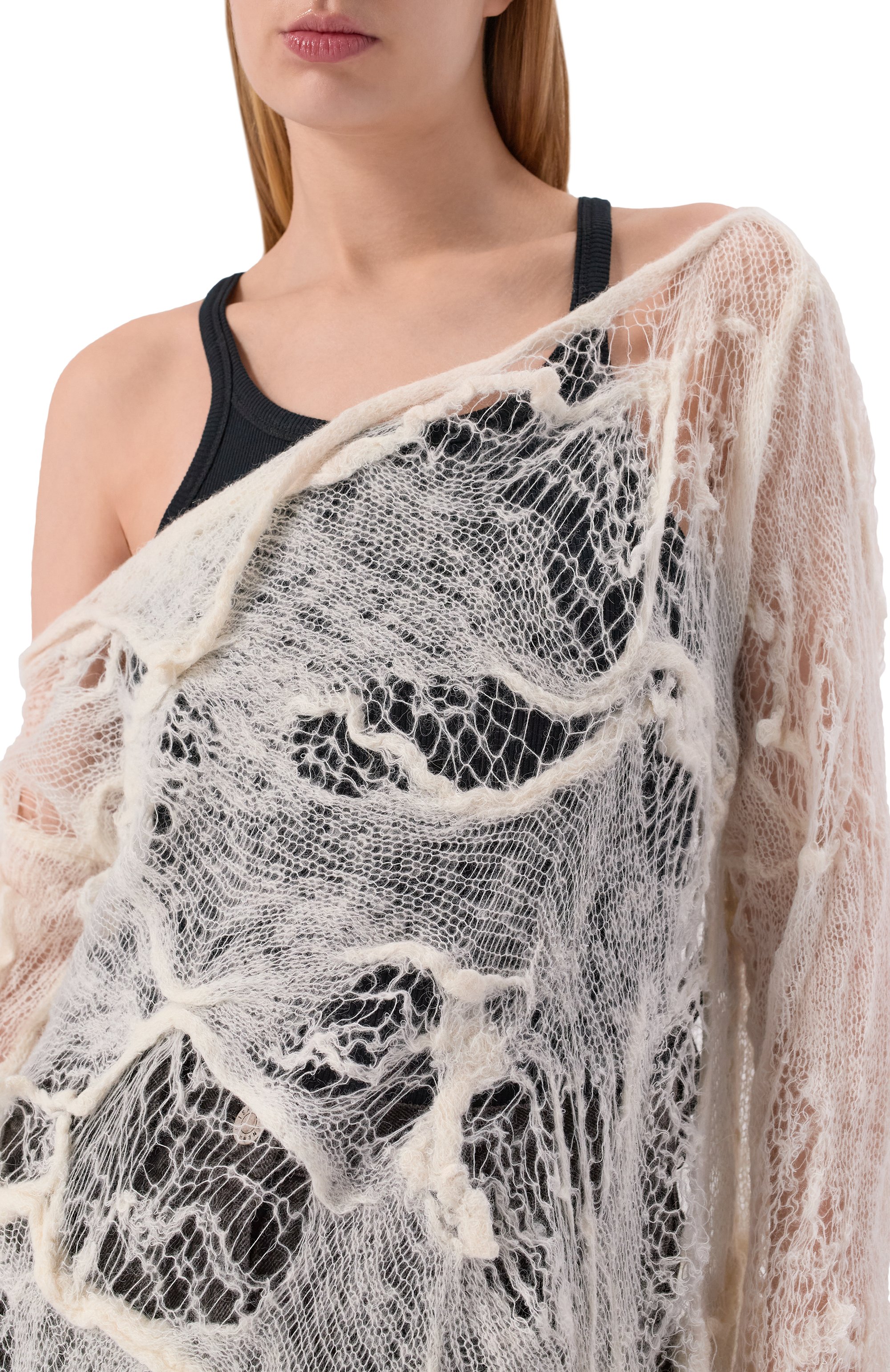 Шерстяное платье ANN DEMEULEMEESTER кремового цвета по цене 184500 руб., арт. B0013473/KN076, фото 4 Шерстяное платье ANN DEMEULEMEESTER, арт. B0013473/KN076, фото 4