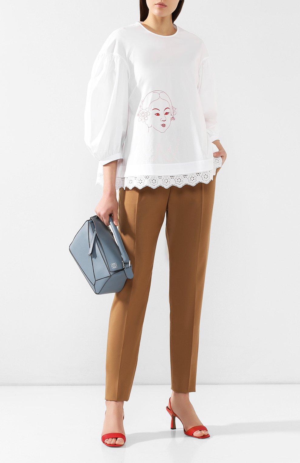 Шерстяные брюки MARNI, арт. PAMA0065U0/TW839, фото 2