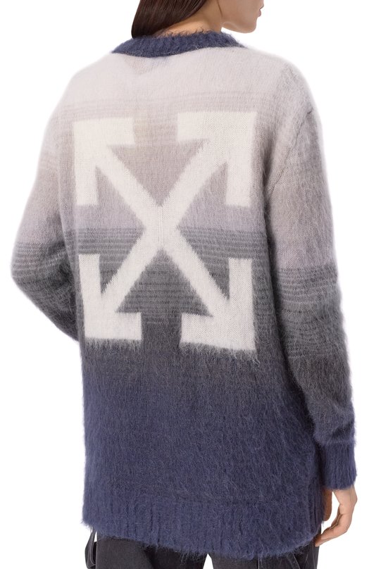 Шерстяной кардиган Off-White 0WHB04KF25KNI001 Разноцветный  0WHB04KF25KNI001 Фото 4