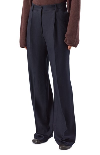 Шерстяные брюки DRIES VAN NOTEN темно-синего цвета по цене 113000 руб., арт. 130922/3193, фото 3 Шерстяные брюки DRIES VAN NOTEN, арт. 130922/3193, фото 3