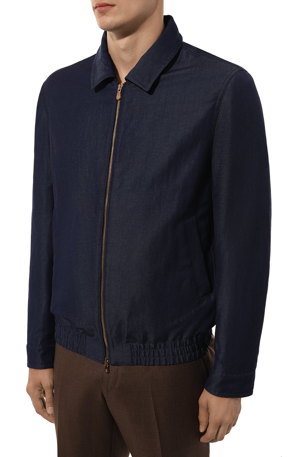 Бомбер из шерсти и льна BRUNELLO CUCINELLI, а�рт. MB4046205, фото 3