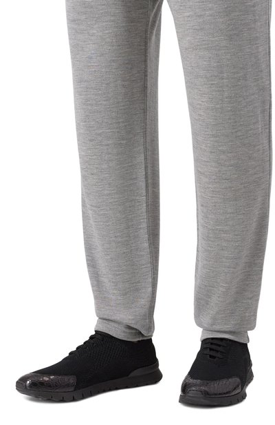 Текстильные кроссовки KITON, арт. USSFITBN0134203, фото 3