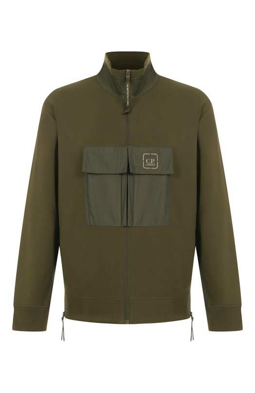 Хлопковая толстовка C.P. Company 18CLSS012A006452M Хаки 18CLSS012A006452M