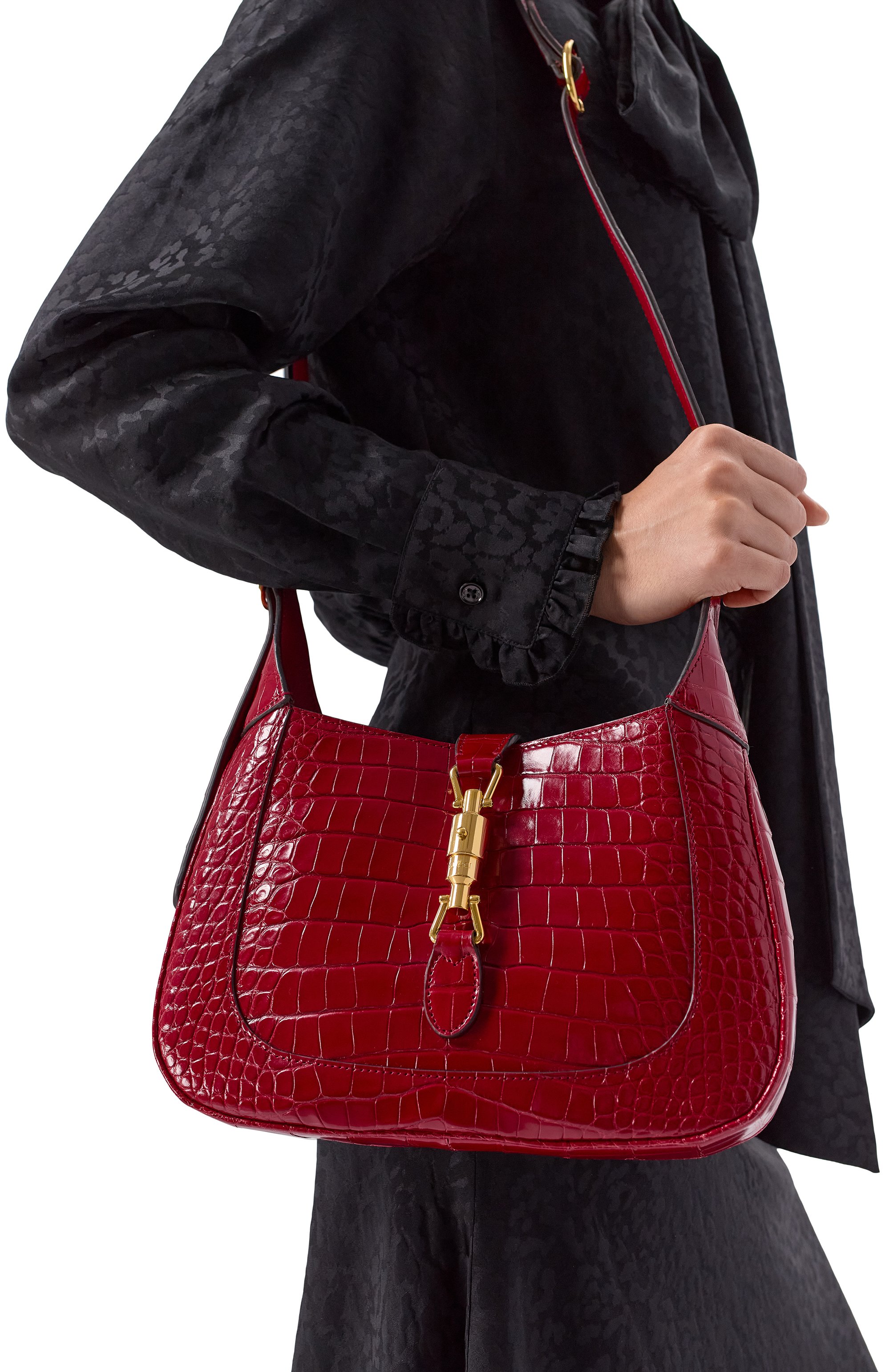 Сумка jackie 1961 small из кожи аллигатора GUCCI, арт. 636709 EV40G, фото 2