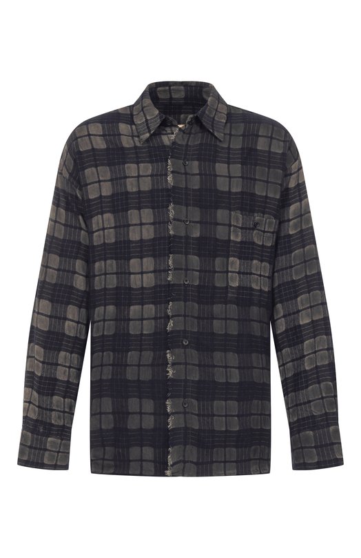 Рубашка из шерсти и вискозы Uma Wang UM1503 Синий UM1503