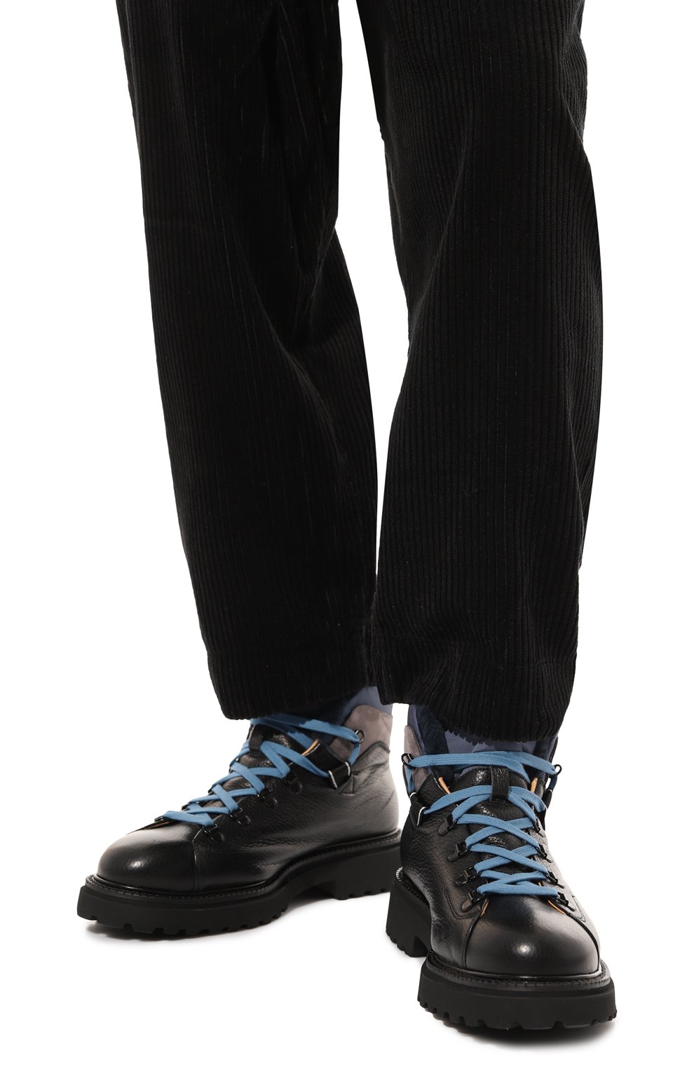 Кожаные хайкеры CAMERLENGO, арт. 16387/NER0/BLU, фото 3