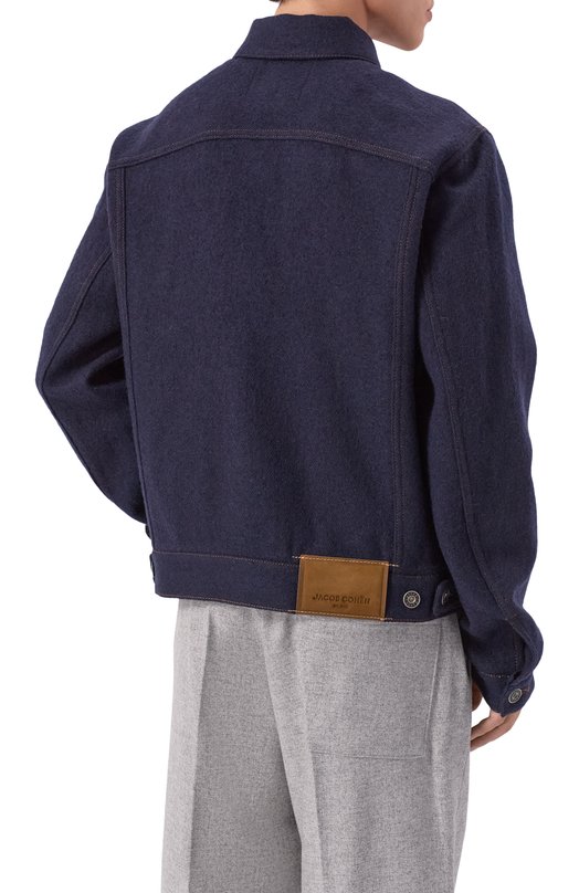 Шерстяная куртка-рубашка Jacob Cohen JUM_H0076 082 T806A RW Синий  JUM_H0076 082 T806A RW Фото 4