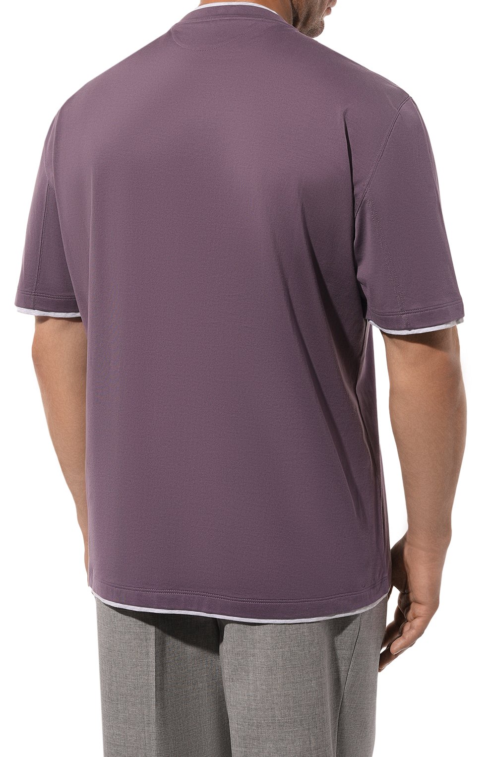 Хлопковая футболка BRUNELLO CUCINELLI, арт. M0B137427W, фото 4