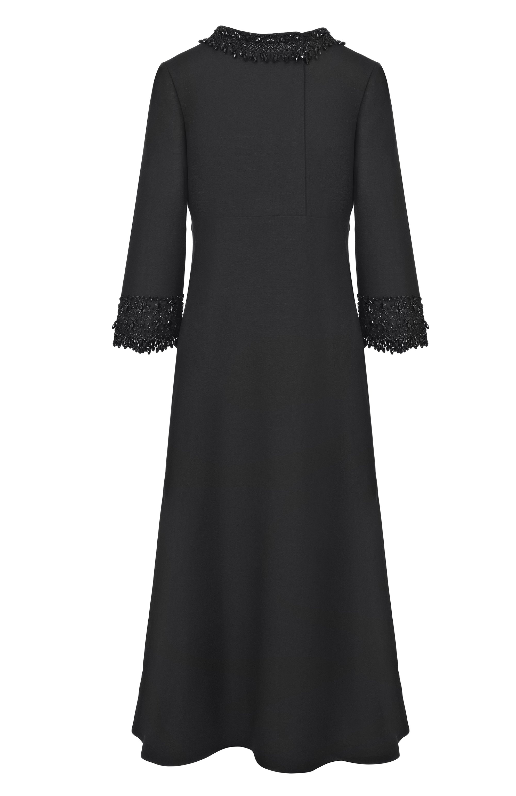 Платье из шерсти и шелка VALENTINO черного цвета по цене 799500 руб., арт. 8B3VAHS1/1CF, фото 1 Платье из шерсти и шелка VALENTINO, арт. 8B3VAHS1/1CF, фото 1