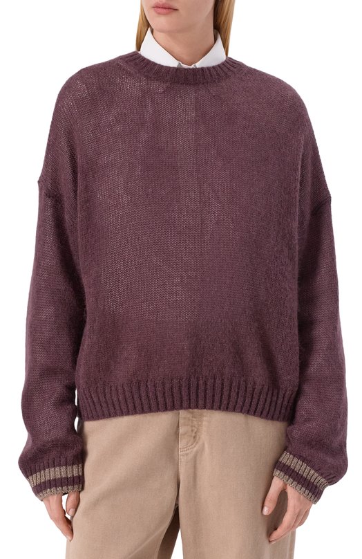Свитер Brunello Cucinelli M2I780100 Фиолетовый  M2I780100 Фото 3