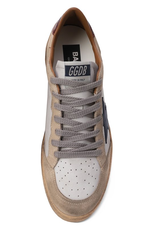 Кожаные кеды Ball Star Golden Goose Deluxe Brand GMF01034.F008127 Бежевый  GMF01034.F008127 Фото 5
