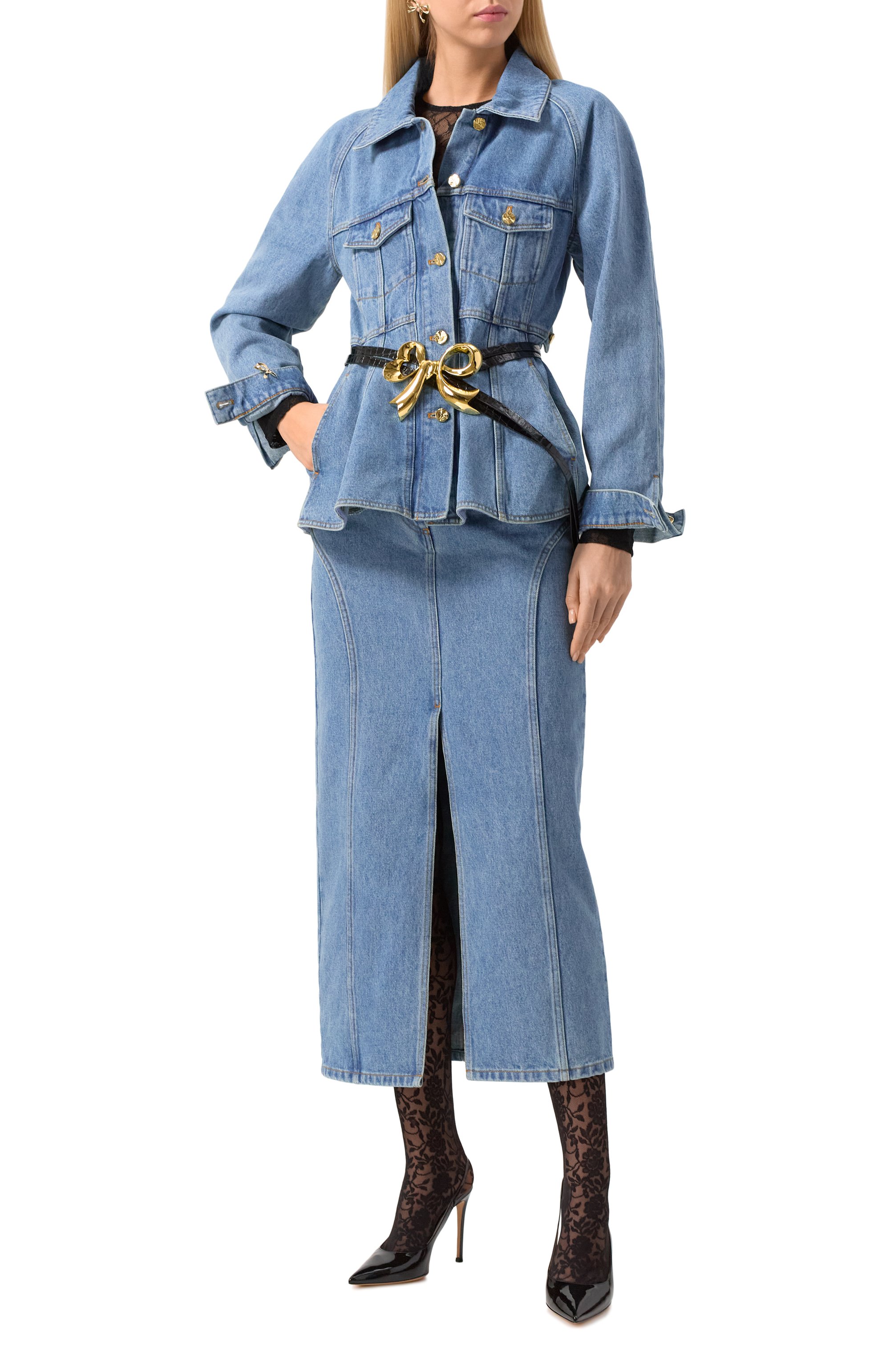 Джинсовая юбка NINA RICCI, арт. 24ADJU026/C01072, фото 2