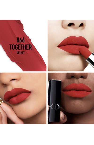 Помада для губ с вельветовым финишем rouge dior, оттенок 866 вместе (3,5g) DIOR цвета по цене 5550 руб., арт. C035600866, фото 3 Помада для губ с вельветовым финишем rouge dior, оттенок 866 вместе (3,5g) DIOR, арт. C035600866, фото 3