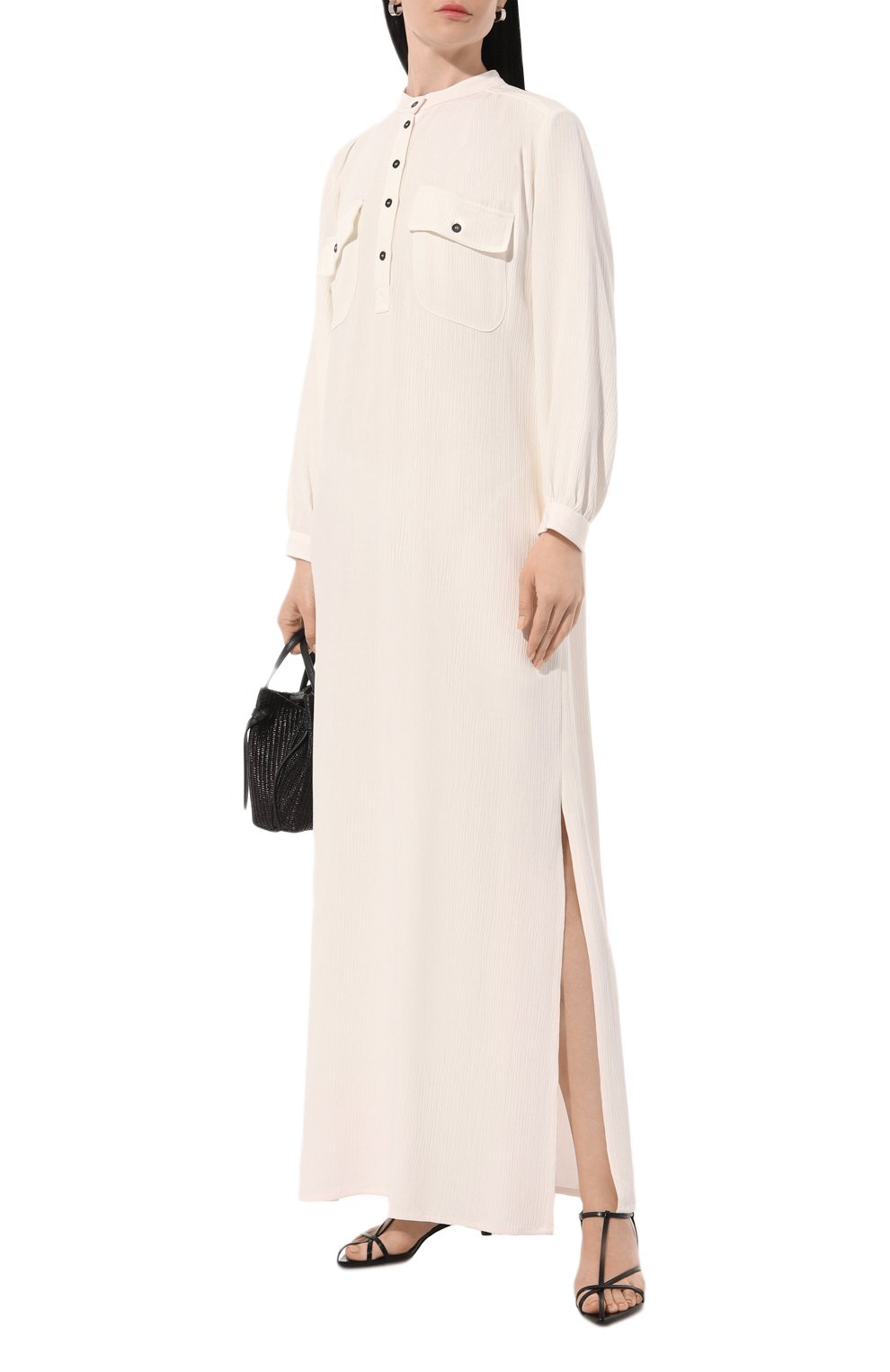 Платье из вискозы A.P.C. белого цвета по цене 46850 руб., арт. VIAKL-F35067, фото 2 Платье из вискозы A.P.C., арт. VIAKL-F35067, фото 2