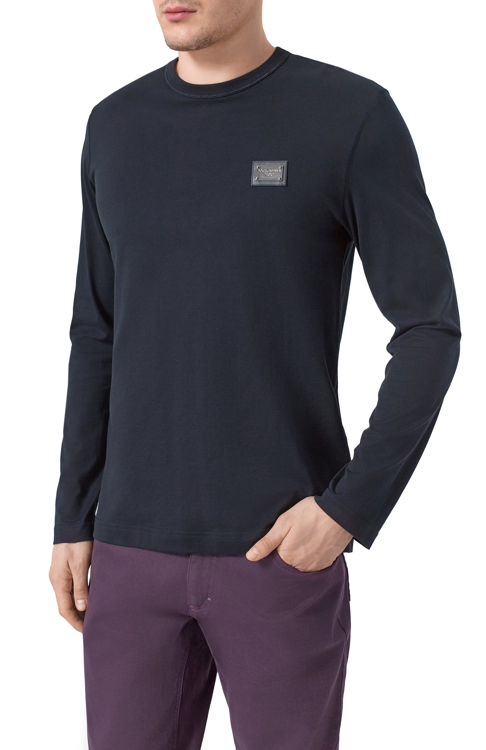 Хлопковый лонгслив DOLCE & GABBANA, арт. G8PV0T/G7F2I, фото 3