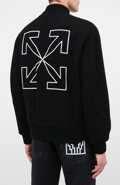 Шерстяной бомбер OFF-WHITE, арт. 0MEA224E20FAB0011001, фото 4