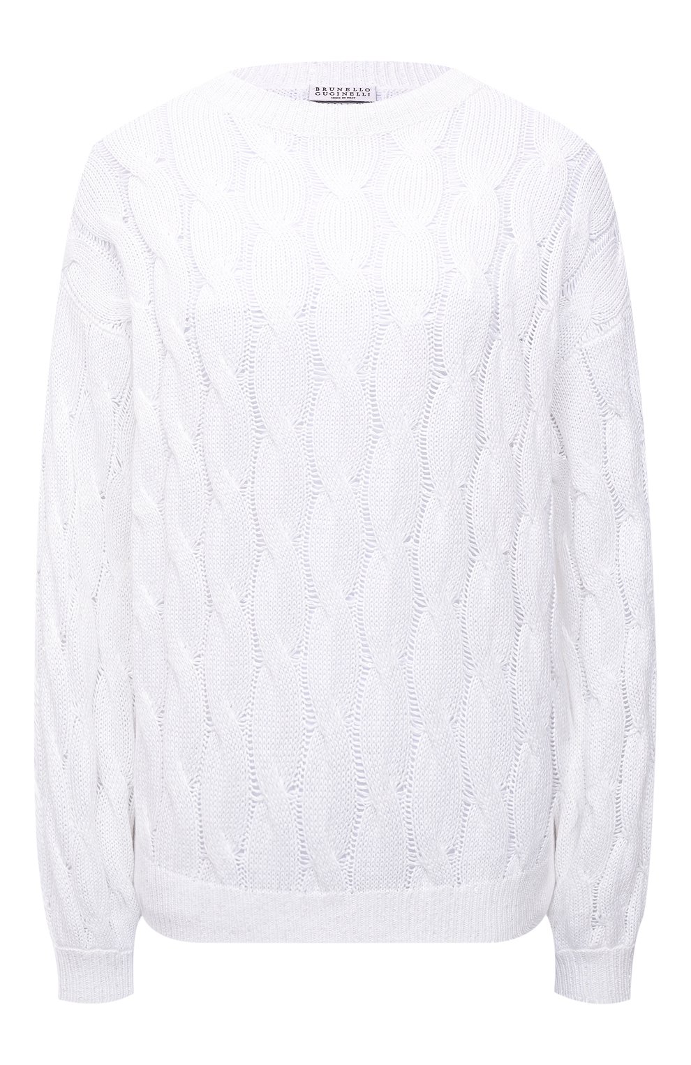 Свитер из хлопка и льна BRUNELLO CUCINELLI, арт. M70573220, фото 1