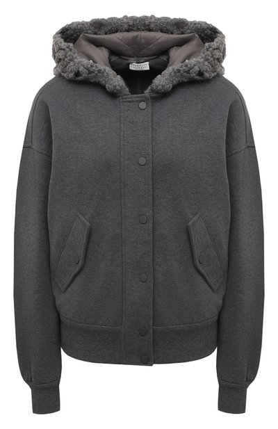Женский хлопковый бомбер BRUNELLO CUCINELLI, арт. MN05NDJ306