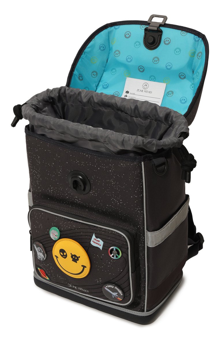 Детская рюкзак ergonomic JEUNE PREMIER темно-серого цвета, арт. Erx23206 | Фото 3 (Материал: Текстиль; Нос: Не проставлено; Автоматизация состава: Проставлено)
