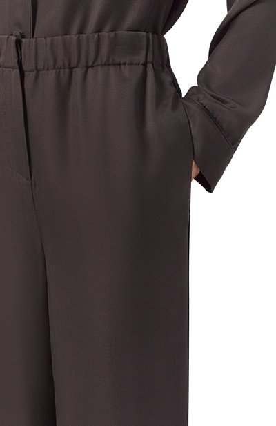 Шелковые брюки MVST темно-коричневого цвета по цене 157000 руб., арт. M26.2PW.T012/F138, фото 5 Шелковые брюки MVST, арт. M26.2PW.T012/F138, фото 5