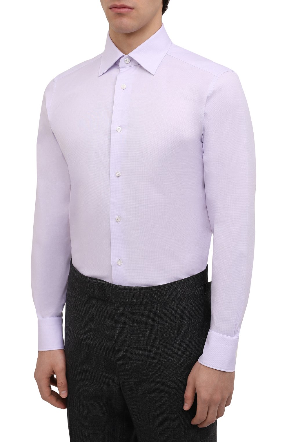 Хлопковая сорочка ZEGNA, арт. 301623/9MS0PA, фото 3