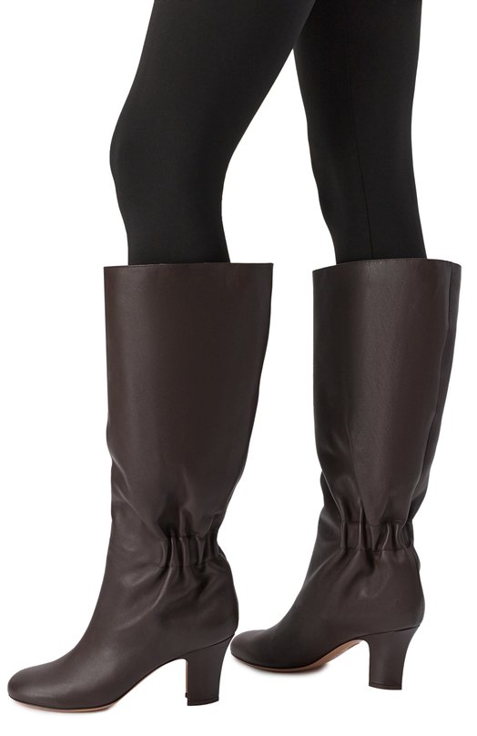 Кожаные сапоги Jannette 70 Ferragamo 01K643/786 Коричневый  01K643/786 Фото 2