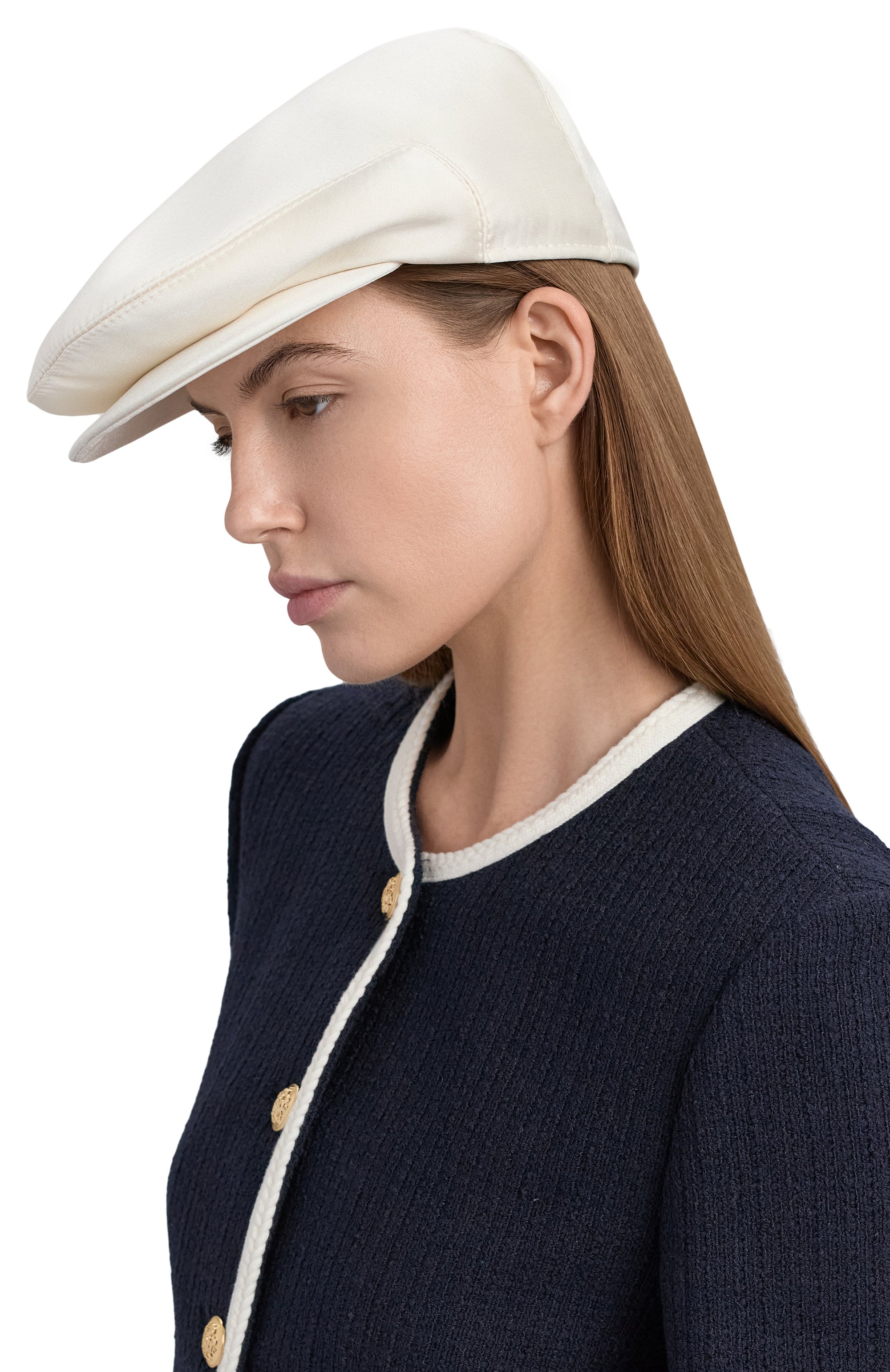 Кепи FETISH молочного цвета по цене 27000 руб., арт. SKK25, фото 2 Кепи FETISH, арт. SKK25, фото 2