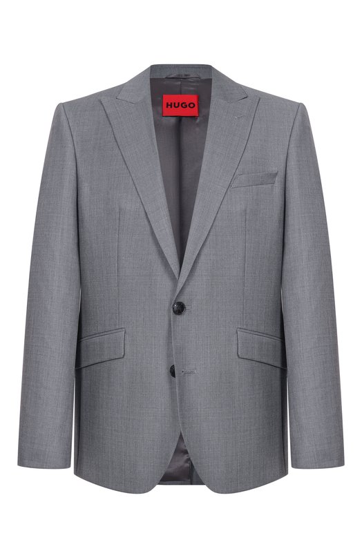 Шерстяной пиджак HUGO 50555240 Серый 50555240
