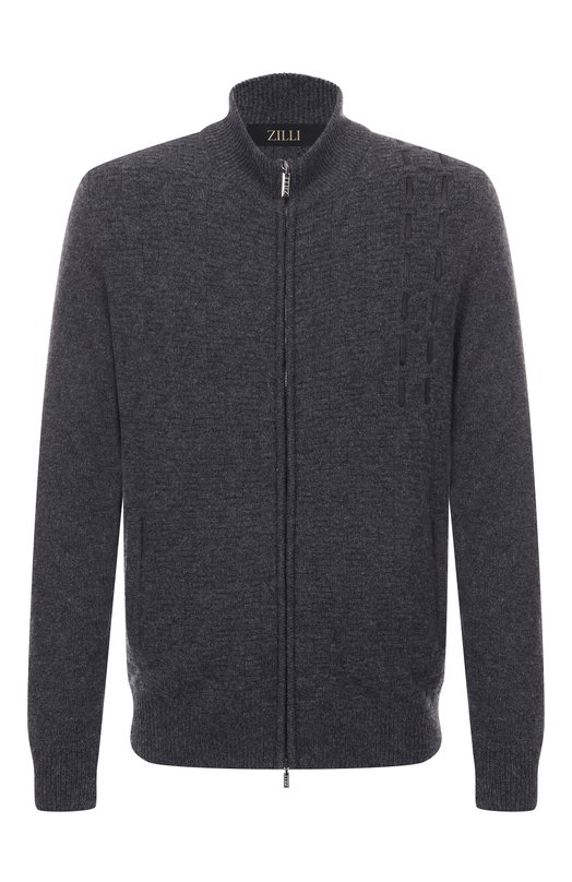 Кардиган из кашемира и шерсти Zilli KZMC01M0350VLST00 Серый KZMC01M0350VLST00