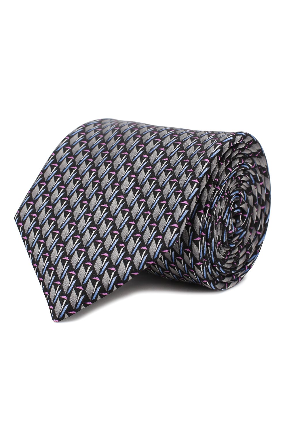Шелковый галстук ZILLI серого цвета по цене 25800 руб., арт. 50224/TIES, фото 1 Шелковый галстук ZILLI, арт. 50224/TIES, фото 1