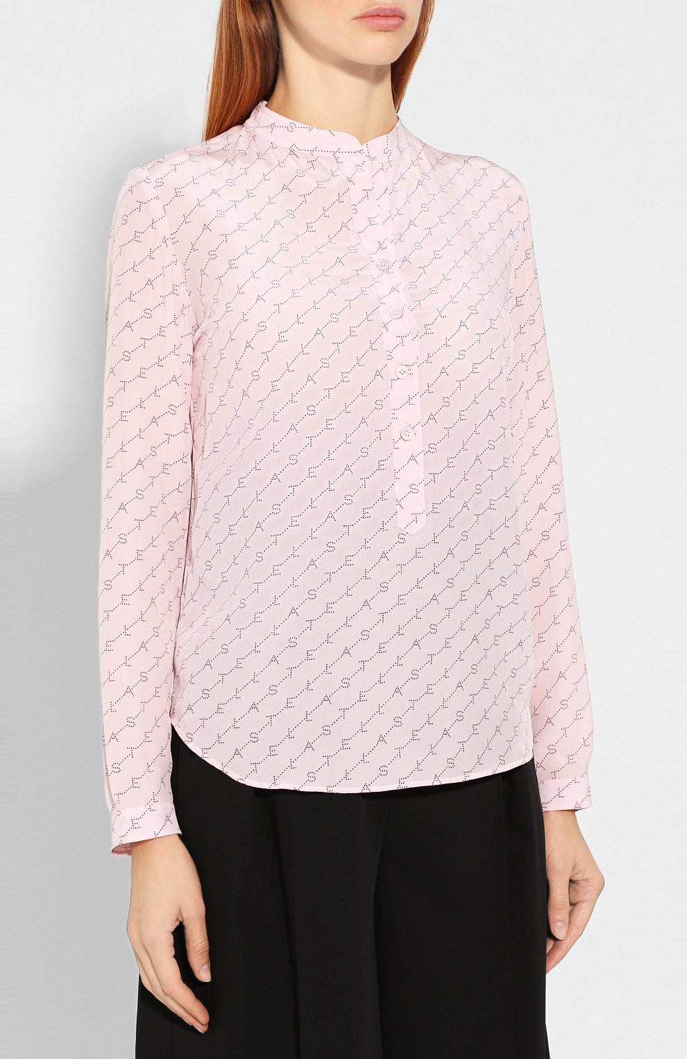 Шелковая блузка STELLA MCCARTNEY розового цвета по цене 59150 руб., арт. 531885/SNA13, фото 3 Шелковая блузка STELLA MCCARTNEY, арт. 531885/SNA13, фото 3