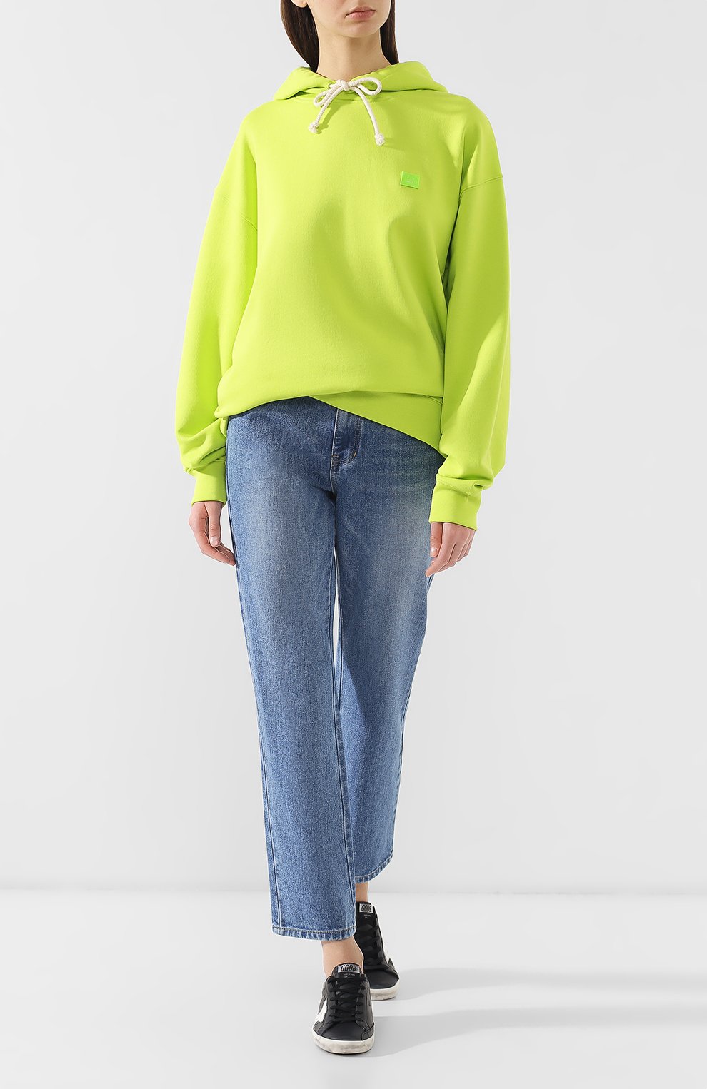 Хлопковое худи ACNE STUDIOS зеленого цвета по цене 43950 руб., арт. CI0009/W, фото 2 Хлопковое худи ACNE STUDIOS, арт. CI0009/W, фото 2