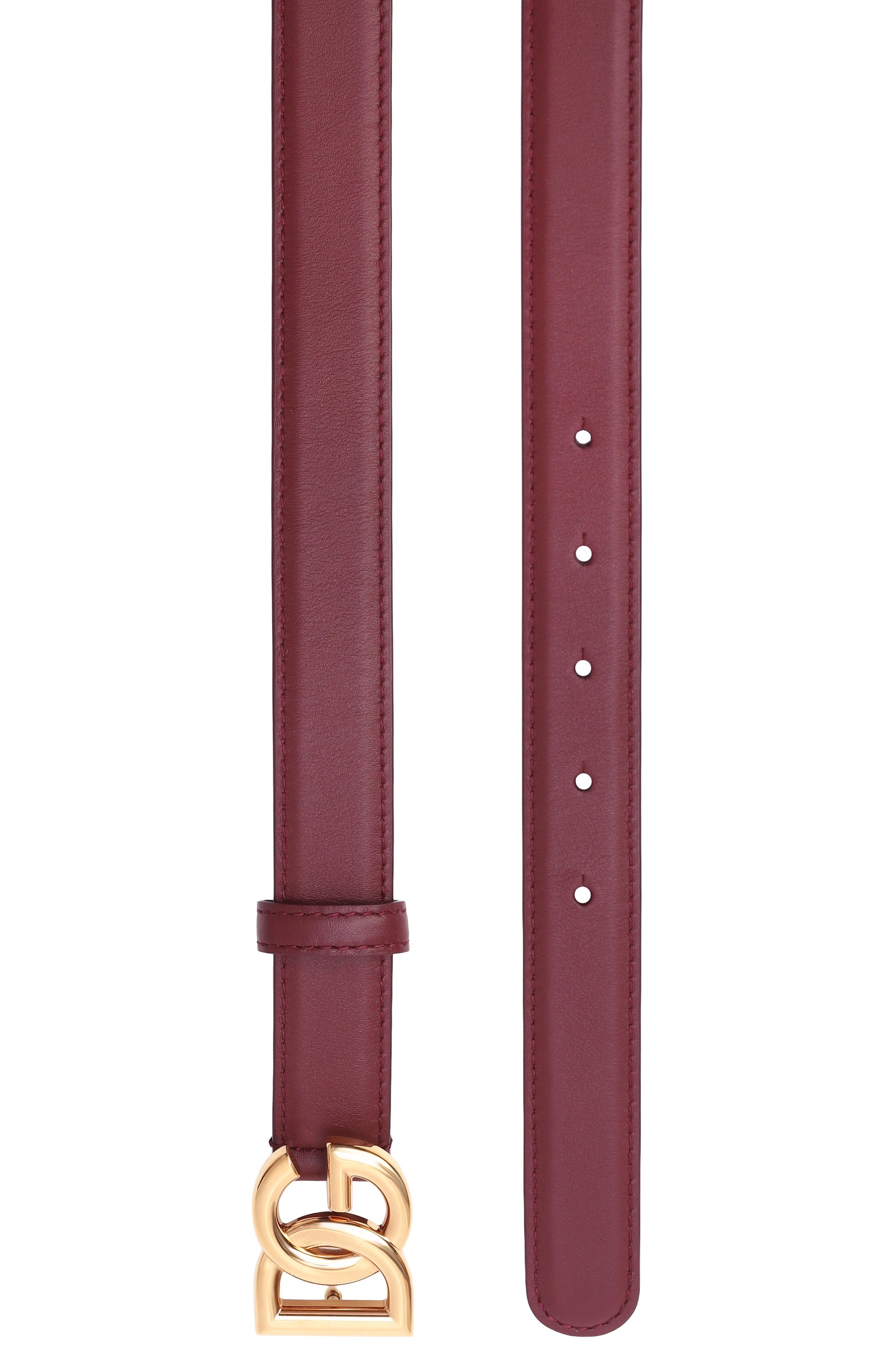 Кожаный ремень DOLCE & GABBANA бордового цвета по цене 56500 руб., арт. BE1447/AK274, фото 3 Кожаный ремень DOLCE & GABBANA, арт. BE1447/AK274, фото 3