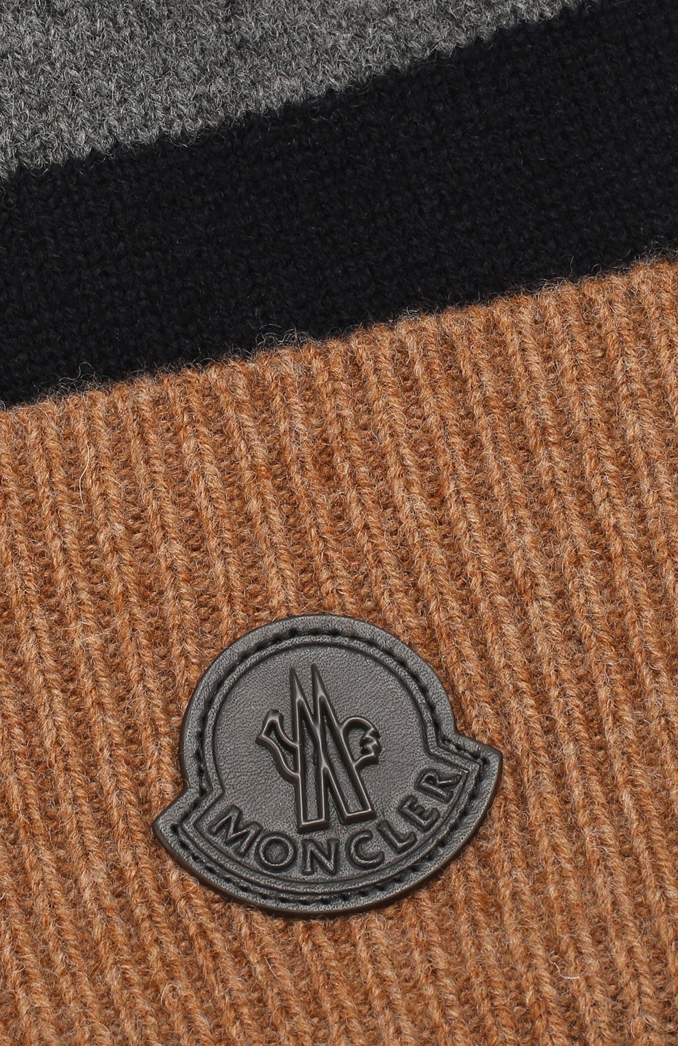 Шерстяная шапка MONCLER коричневого цвета по цене 15600 руб., арт. E2-091-99282-00-A9225, фото 3 Шерстяная шапка MONCLER, арт. E2-091-99282-00-A9225, фото 3