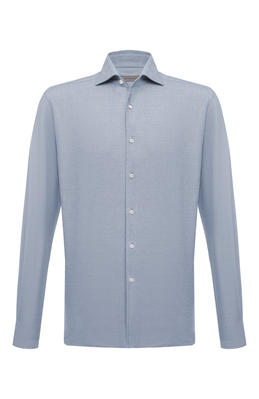 Хлопковая рубашка CORNELIANI голубого цвета по цене 37150 руб., арт. 94P156-9411629, фото 1 Хлопковая рубашка CORNELIANI, арт. 94P156-9411629, фото 1